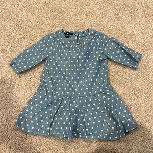 Polka dot jeans dress